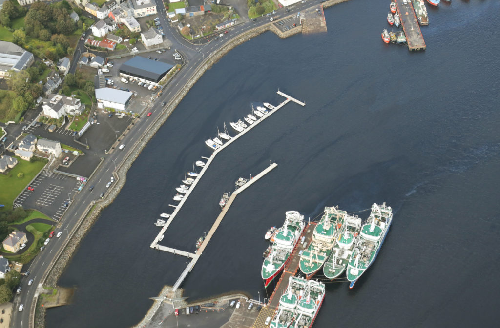 Plan view of the pontoon layout of Killybegs Harbour