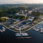 Aerial view of Carrick on Shannon public marina