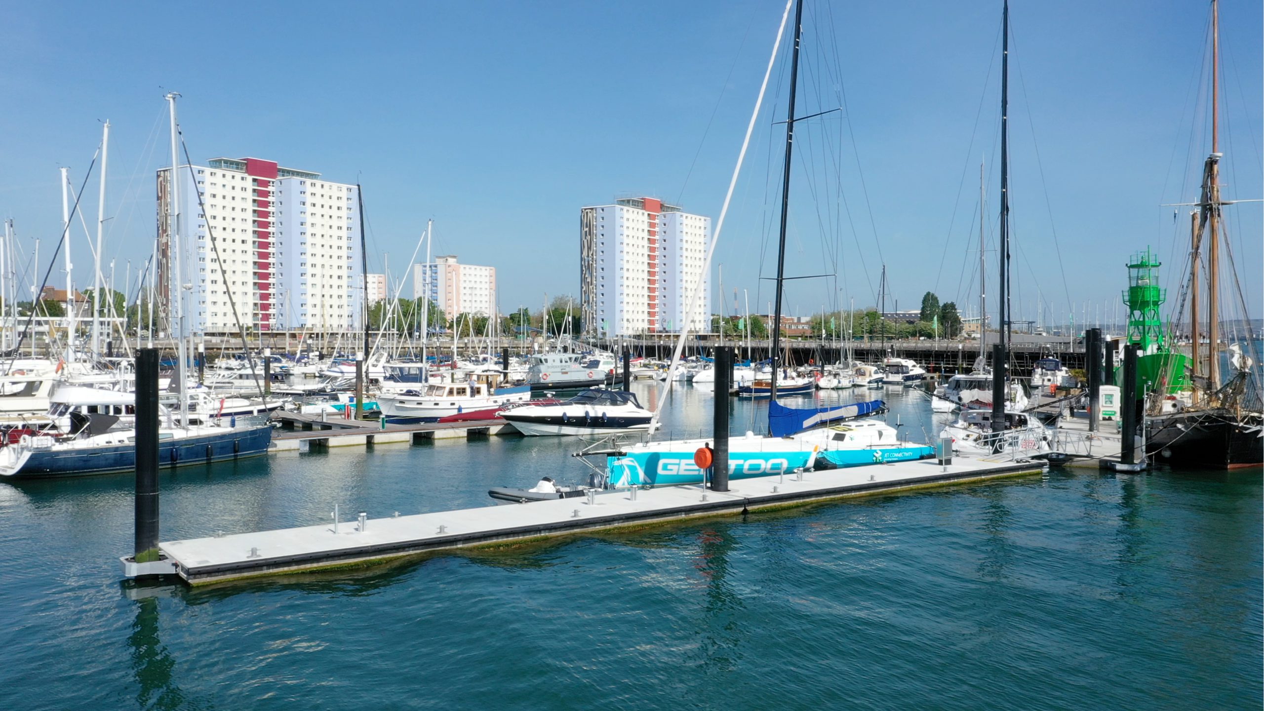 ICMS' Floating Concrete Breakwater Pontoon at Haslar Marina 1