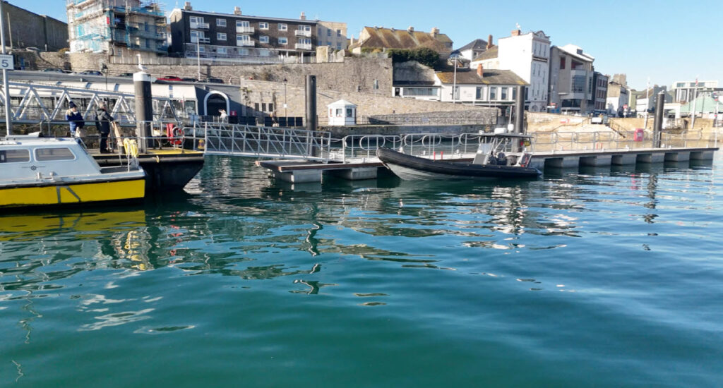 Mayflower pontoons at the Barbican, Plymouth