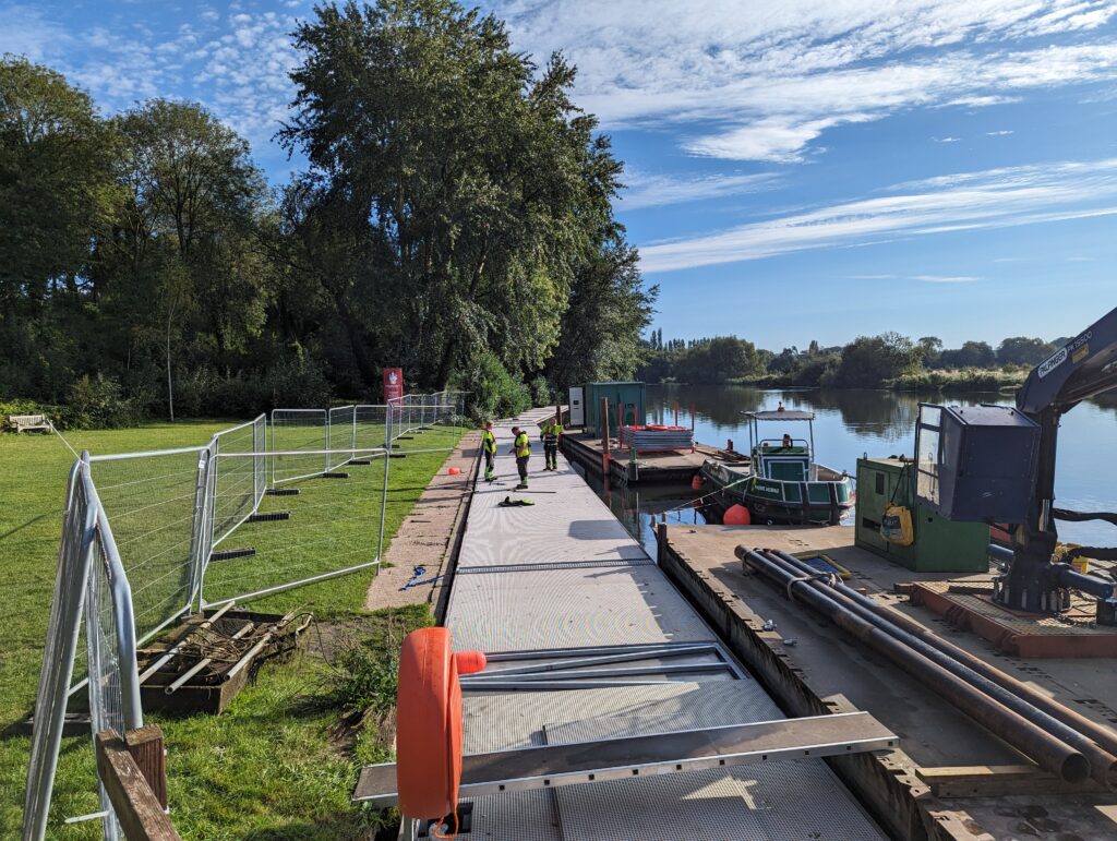 New Inland and Coastal rowing pontoon at Shiplake Rowing Facility in Henley-on-Thames