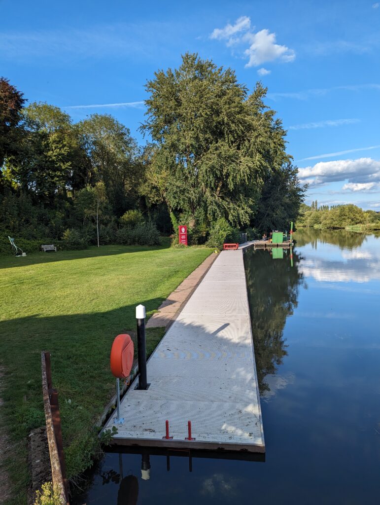 New Inland and Coastal rowing pontoon at Shiplake Rowing Facility in Henley-on-Thames