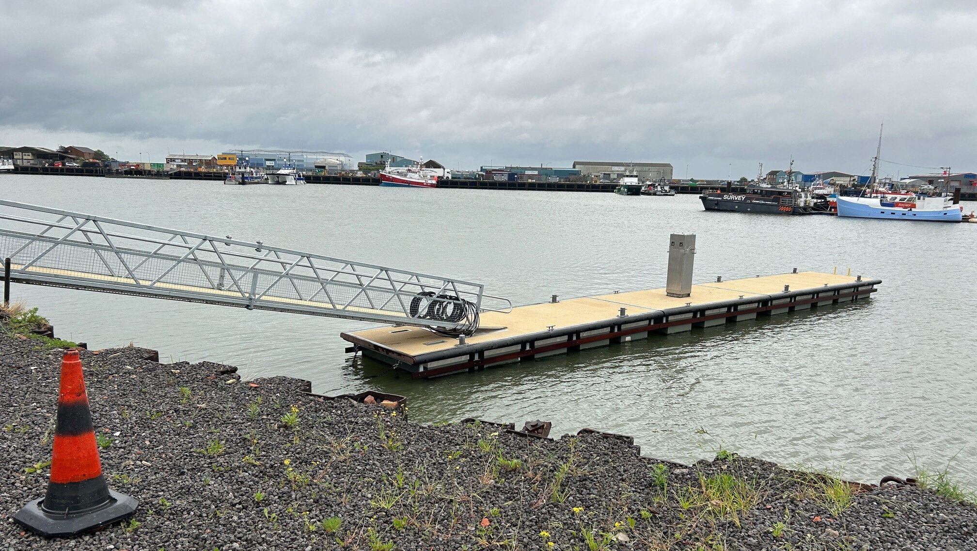 New EV CTV pontoon installed in Grimsby, Lincolnshire