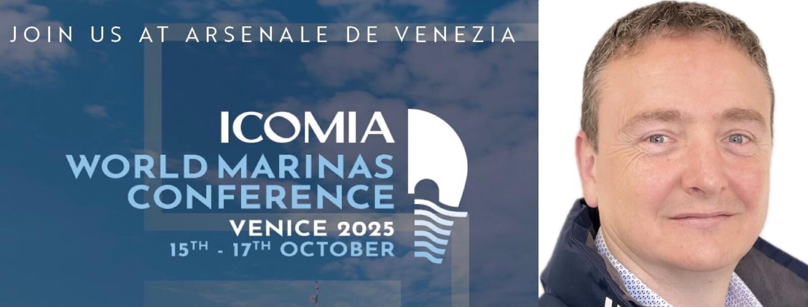 Ollis Shortall, Managing Director taking part at ICOMIA 2025 in Venice