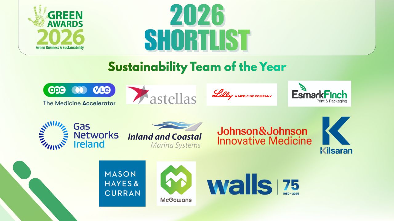 Sustainability team shortlisted for gong at Green Awards 2026