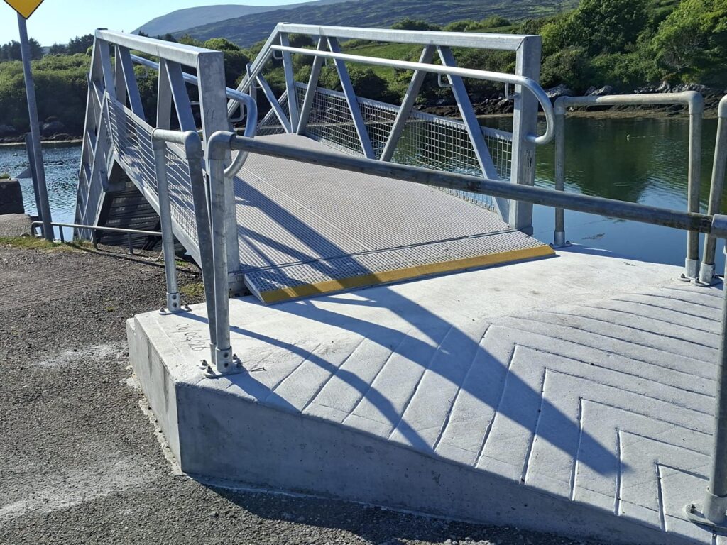New pontoon facility at Westcove Pier in Co. Kerry, Ireland.