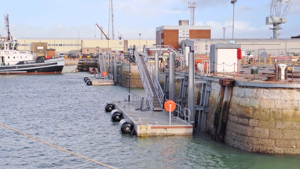 New pontoon at HM Naval Base Portsmouth